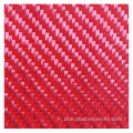 Tissu de fibre aramide para-aramide rouge
